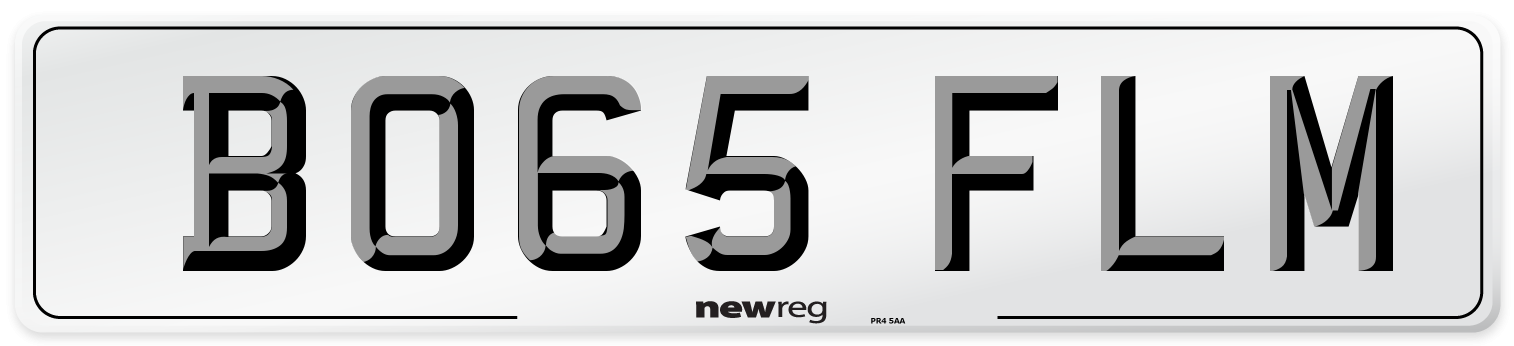 BO65 FLM Number Plate from New Reg